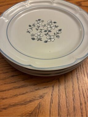 Covington Avondale Set of 4 dessert or salad Plates with Blue Floral Motif